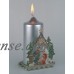 Nativity Scene German Pewter Christmas Candlestick Holder Religious Display   